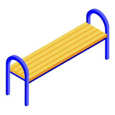 Kid Playground Bench Icon Isometric Of