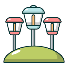 Solar Lamps Garden Light Icon Cartoon