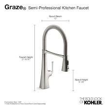 Kohler K 22061 Vs Graze Kitchen Sink Faucet Vibrant Stainless
