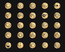 800 Gold Icons Gold Foil Icons
