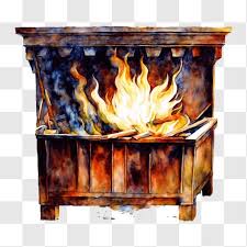 Burning Wood For Cooking Or Heating Png