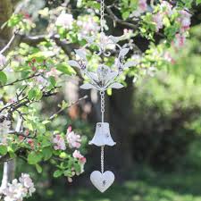 Ornate Hanging Heart Garden Wind Chime