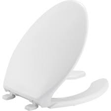 Bemis 1950 Elongated Commercial Plastic Open Front Toilet Seat White