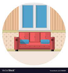 Flat Icon For Living Room Royalty Free