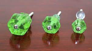 Green Glass Cabinet Knobs 1 Inch Pulls