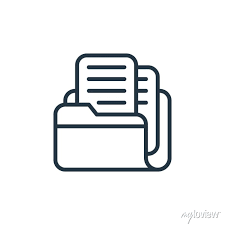 File Folder Icon Thin Linear File