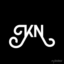 Kn Letter Logo Design Initial Letters