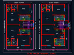 Dual House Floor Plan Layout 20 X40