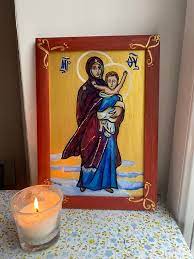 Virgin Mary With Christ Icon