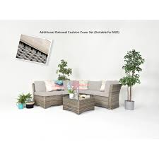 Sutton 5pc Rattan Corner Sofa Set Thick