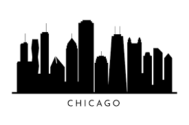 Hand Drawn Chicago Skyline Silhouette