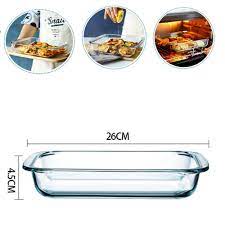 1pc Clear Glass Baking Dish For Oven