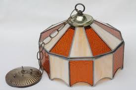 Vintage Leaded Glass Shade Light