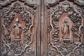 Antique Carving Wooden Door Window