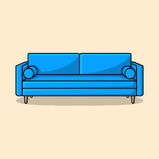 Luxury Lounge Sofa With Cushion Vector