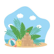 Vacation Icon Set Design Stock Vector