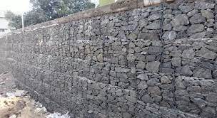 G I Steel Coated Gabion Retaining Wall