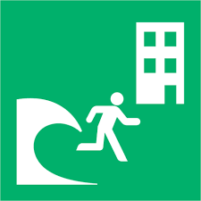 Tsunami Evacuation Building Icon
