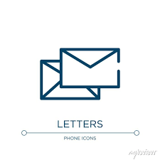 Letters Icon Linear Vector