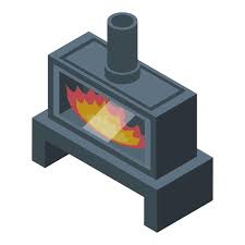 Furnace Fire Icon Isometric Vector Gas