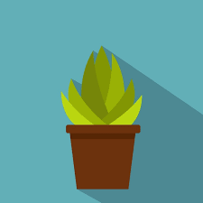 Flower Pot Icon Flat Ilration