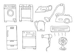 Home Appliance Line Drawing Images