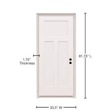 Mmi Door 32 In X 80 In Craftsman Left Hand Primed Composite 20 Min Fire Rated House To Garage Single Prehung Interior Door