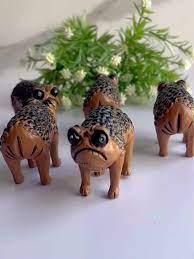 Animal Resin Garden Statue Black Rain