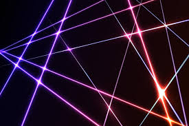 intersecting glowing laser security