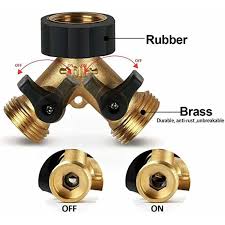 Litzee 1 Piece Brass Tap Splitter 2 Way