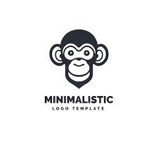 Monkey Head Logo Template Cute Gorilla
