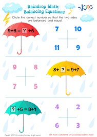 Raindrop Math Printable Free Worksheet