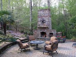 Outdoor Living Stone Fireplace