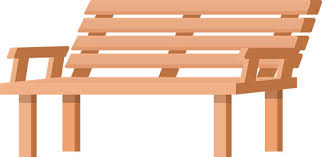 Outdoor Furniture Bench Top View Vector