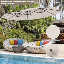 Patio Umbrella With 48 Solar Lights