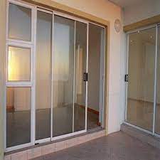 White Aluminum Sliding Door Interior