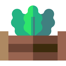 Raised Bed Basic Straight Flat Icon