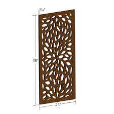 Design Vu Fl 4 Ft X 2 Ft Espresso Fl Recycled Polymer Decorative Screen Panel Wall Decor And Privacy Panel Brown