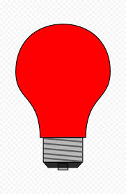 Hd Red Light Bulb Clipart Icon Png