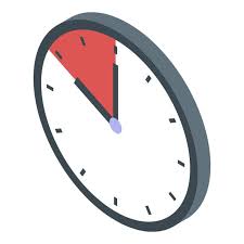 Deadline Wall Clock Icon Isometric Of