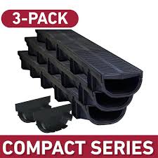 Compact Black Polymer Channel With Black Polymer Heel Friendly Grate 3
