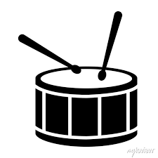 Drum Icon Vector Sign Drum Sticks Icon