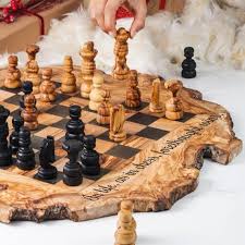 Handmade Olive Wood Chess Set With