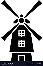 Windmill Holland Icon Royalty Free