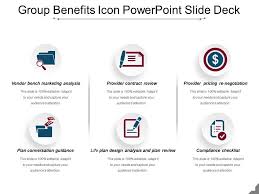 Group Benefits Icon Powerpoint Slide