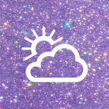 Purple Glitter Weather App Icon
