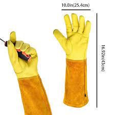 2pcs Leather Breathable Gauntlet Gloves