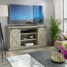 Twin Star Home Modern Farmhouse Tv Stand For Tvs Up To 70 Inches With Sliding Barn Doors