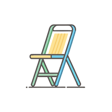 Folding Chair Vector Art Png Images