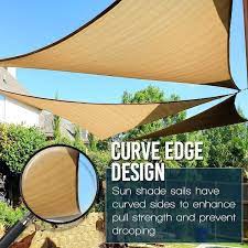 Artpuch 15 Ft X 15 Ft X 21 Ft 185 Gsm Sand Right Triangle Uv Block Sun Shade Sail For Yard And Swimming Pool Etc Brown
